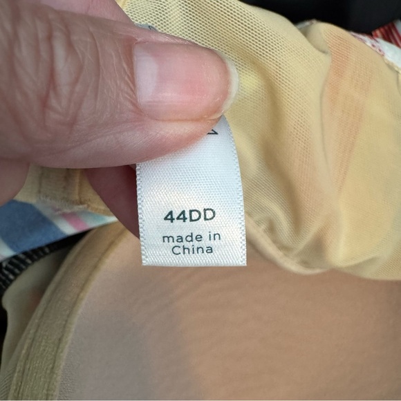 Cacique for Lane Bryant Pink Striped Underwire Full Coverage Tankini Top - Picture 7 of 8